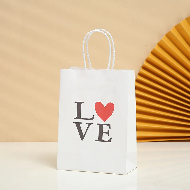 Valentine'S Day Fashion Letter Kraft Paper Date Gift Bags