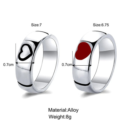 Fashion Heart Alloy Plating No Inlaid Couple