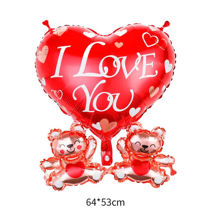 Valentine'S Day Heart Shape Aluminum Film Party Balloons