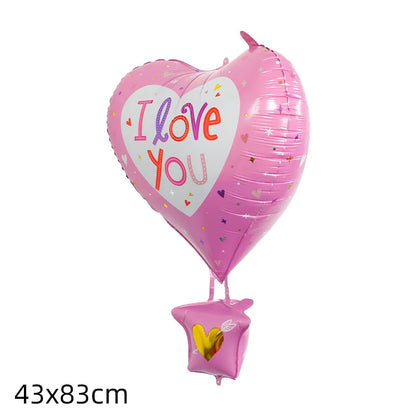 Valentine'S Day Heart Shape Aluminum Film Party Balloons