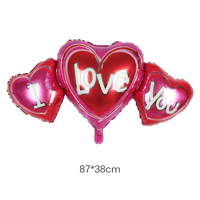 Valentine'S Day Heart Shape Aluminum Film Party Balloons