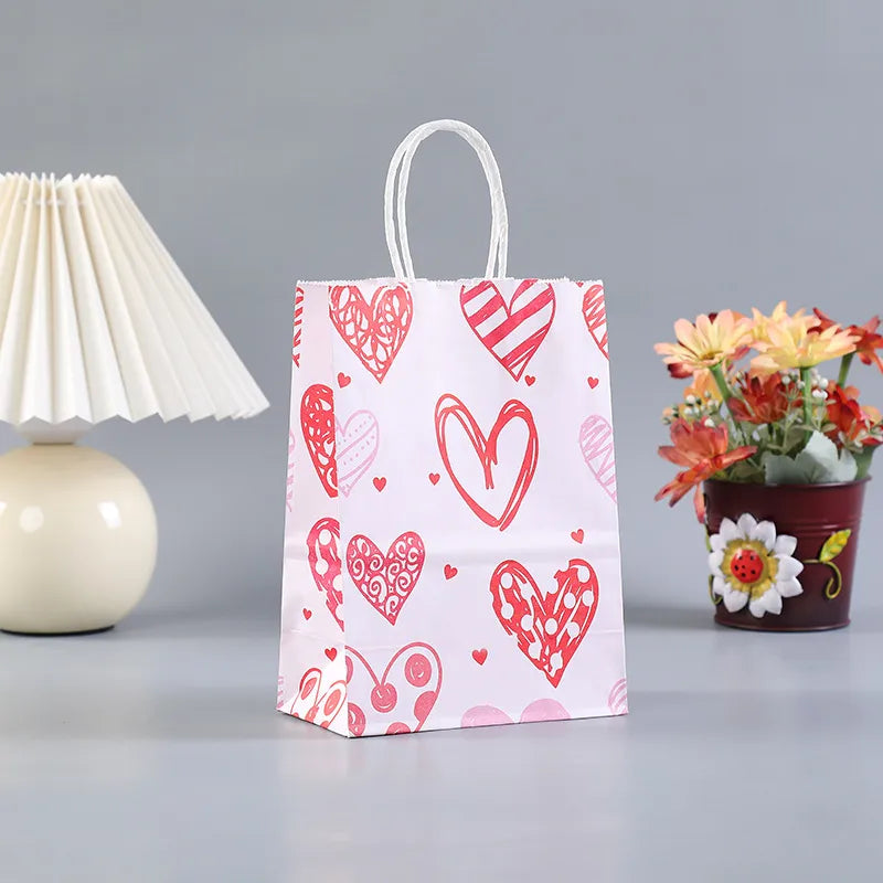 Valentine'S Day Heart Shape Kraft Paper Party Gift Wrapping Supplies