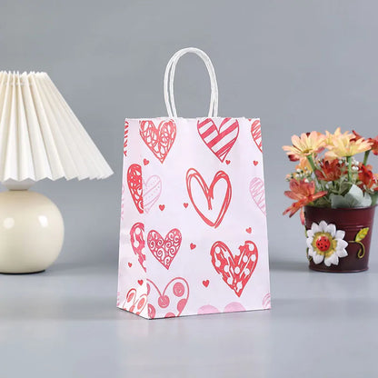 Valentine'S Day Heart Shape Kraft Paper Party Gift Wrapping Supplies