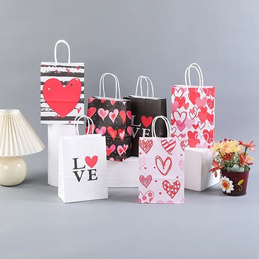 Valentine'S Day Heart Shape Kraft Paper Party Gift Wrapping Supplies