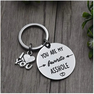 Valentine'S Day You Are My Favorite Ake Hole Stainless Steel Letting Keyring