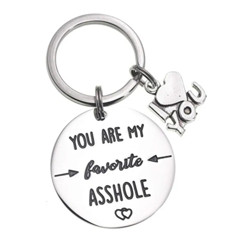 Valentine'S Day You Are My Favorite Ake Hole Stainless Steel Letting Keyring