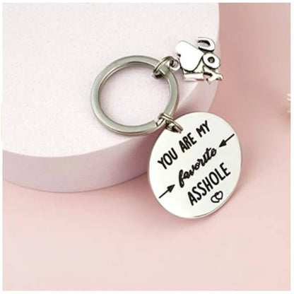 Valentine'S Day You Are My Favorite Ake Hole Stainless Steel Letting Keyring