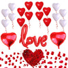 Valentine's Day Heart Shaped Latex Balloon Decoration Set For Wedding And Party Rose Petal Theme Ornament