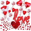 Valentine's Day Heart Shaped Latex Balloon Decoration Set For Wedding And Party Rose Petal Theme Ornament