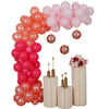 Valentine's Day Latex Balloon Chain Set With Round Balloons Rose Petal And Bear Decorations For Wedding And Party Decor