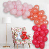 Valentine's Day Latex Balloon Chain Set With Round Balloons Rose Petal And Bear Decorations For Wedding And Party Decor