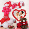 Valentine's Day Love Balloon Decoration Kit With Rose Petals Round Latex And Aluminum Foil Balloons For Wedding Room Backdrop Decor