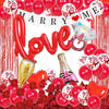Valentine’s Day Love Balloon Decoration Set With Round Latex And Aluminum Foil Balloons For Wedding Confession And Room Decor