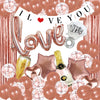 Valentine’s Day Love Balloon Decoration Set With Round Latex And Aluminum Foil Balloons For Wedding Confession And Room Decor