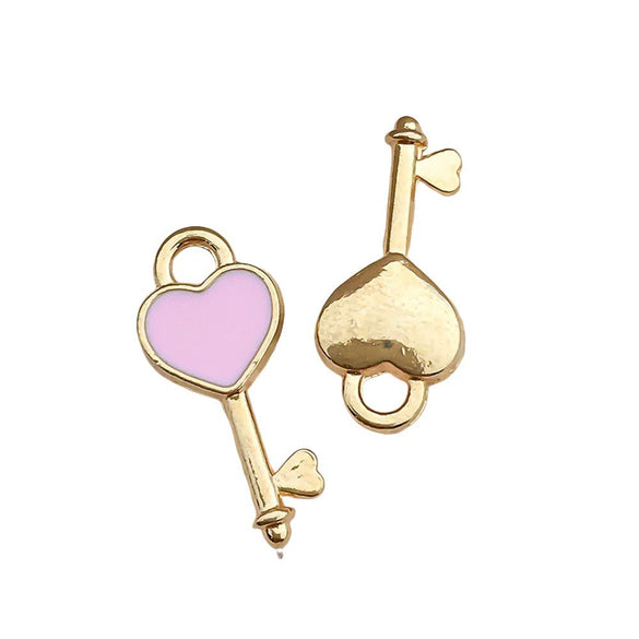 Valentine's Day Rose Dripping Oil Alloy Pendant Jewelry Accessories
