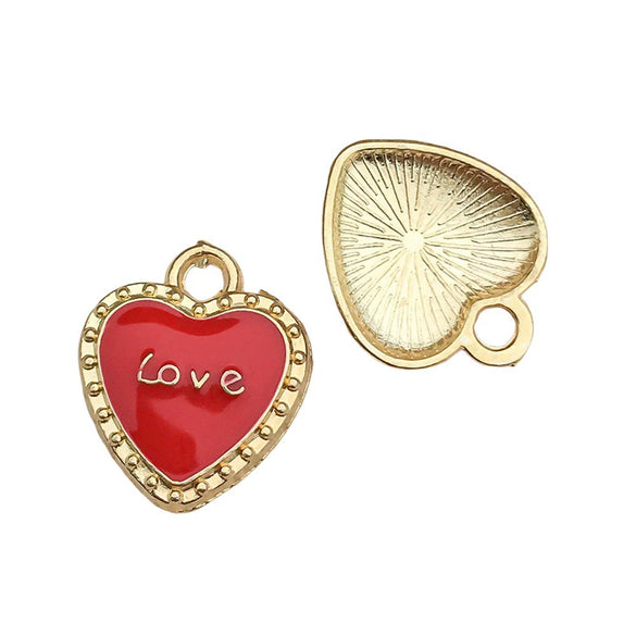 Valentine's Day Rose Dripping Oil Alloy Pendant Jewelry Accessories