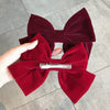 Velvet Big Bow Female Handmade Hairpin Back Head Elegant Top Clip Hair Accessories