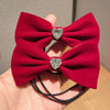 Velvet Big Bow Female Handmade Hairpin Back Head Elegant Top Clip Hair Accessories