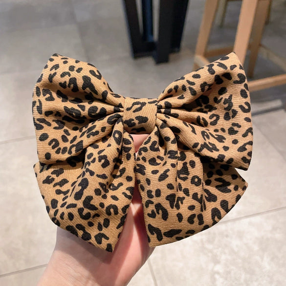 Velvet Big Bow Female Handmade Hairpin Back Head Elegant Top Clip Hair Accessories
