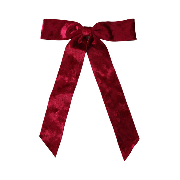 Velvet Bow Hair Accessories Handmade Duckbill Clip Hairpin For Women