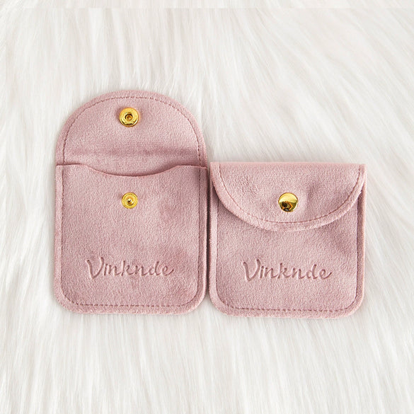Velvet Jewelry Storage Bag Rounded Corner Snap For Ring Earrings Bracelet Necklace Pendant