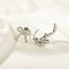 Versatile Bow Star Shape Titanium Steel Earrings With Zirconia For Girls And Boys