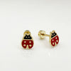 Versatile Daily Multipierced Animal Colorful Flower Stainless Steel Electroplated Women's Earrings