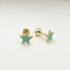 Versatile Daily Multipierced Animal Colorful Flower Stainless Steel Electroplated Women's Earrings