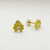 Versatile Daily Multipierced Animal Colorful Flower Stainless Steel Electroplated Women's Earrings