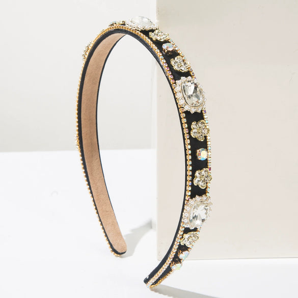 Versatile Diamondencrusted Rhinestone Headband For Women Baroque Style Hair Accessories