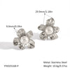 Versatile Dopamine Pearl Flower Earrings For Women 18K Gold Plated Stainless Steel With Pvd Vacuum Real Gold Electroplating
