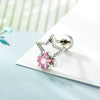 Versatile Fivepointed Star Earrings Titanium Steel Zirconia Geometric Style Piercing Earrings