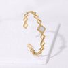 Versatile Geometric Titanium Steel Electroplated Women's Simple Stainless Steel Bracelet