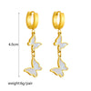 Versatile Goldplated Titanium Steel Butterfly Insect Style Earrings For Women