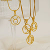 Versatile Hollow Constellation Pendant 316L Stainless Steel Clavicle Chain Electroplated Fashion Necklace