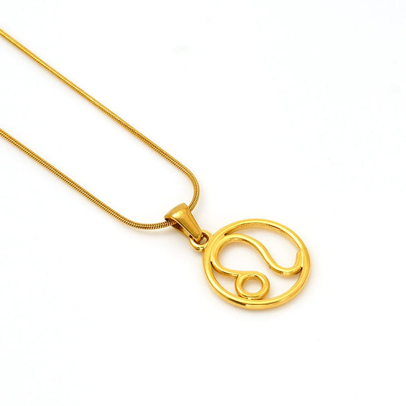 Versatile Hollow Constellation Pendant 316L Stainless Steel Clavicle Chain Electroplated Fashion Necklace