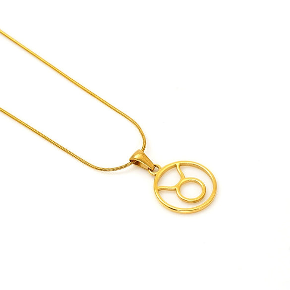 Versatile Hollow Constellation Pendant 316L Stainless Steel Clavicle Chain Electroplated Fashion Necklace
