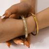 Versatile Irregular Texture Women's Stainless Steel Bracelet Fine Version Electroplated Titanium Steel Hand Jewelry