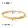Versatile Irregular Texture Women's Stainless Steel Bracelet Fine Version Electroplated Titanium Steel Hand Jewelry