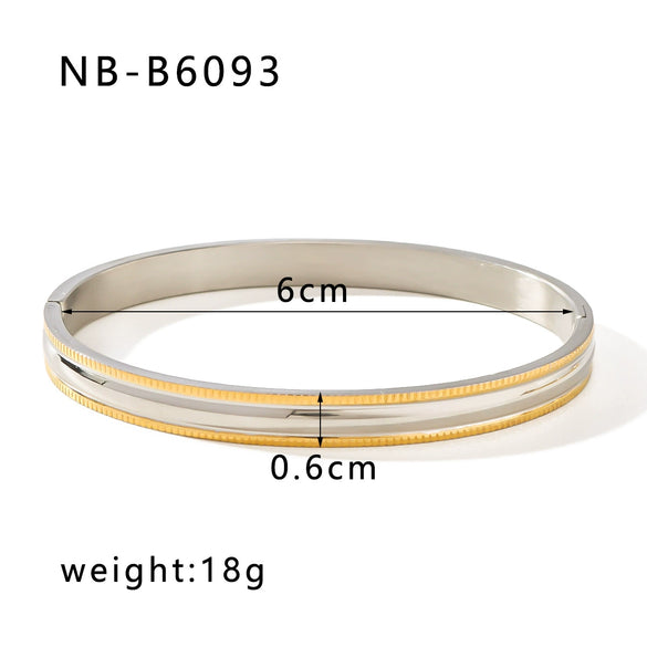 Versatile Irregular Texture Women's Stainless Steel Bracelet Fine Version Electroplated Titanium Steel Hand Jewelry