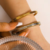 Versatile Irregular Texture Women's Stainless Steel Bracelet Fine Version Electroplated Titanium Steel Hand Jewelry