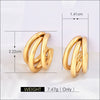 Versatile Irregular Titanium Steel Earrings With Animal Zodiac Ushaped Geometric Pattern 18K Gold Electroplated Avantgarde Design Natural Style
