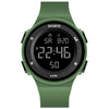 Versatile Luminous Sports Electronic Watch Alloy Case Silicone Strap Round Dial For Lovers