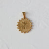 Versatile Pendant Necklace With Serpentine Rose Coin Melon Buckle Woolen Chain Titanium Steel 18K Gold Plated