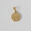 Versatile Pendant Necklace With Serpentine Rose Coin Melon Buckle Woolen Chain Titanium Steel 18K Gold Plated