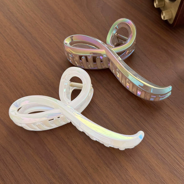 Versatile Plastic Resin Electroplated Hair Clip For Women