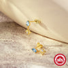 Versatile S925 Sterling Silver Octagon Geometric Opal Fashion Earring With Zirconia Treatment