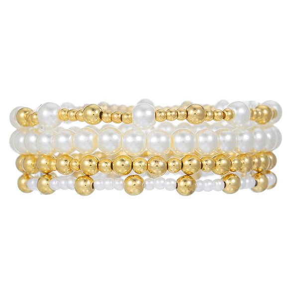 Versatile Shell Cross Set Pearl Bracelet Geometric Handmade Unisex