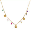 Versatile Stainless Steel Inlaid Pearl Zircon Pendant Necklace Electroplated Women's Fashion Style