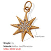 Versatile Trendy Jewelry Pendant 316L Stainless Steel Fivepointed Star Green Rhinestone Electroplating Design